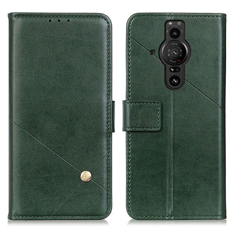 Flipové Pouzdro Na Sony Xperia Pro-I Kožené Pouzdro Klapka Z Umělé Kůže S Nýtem