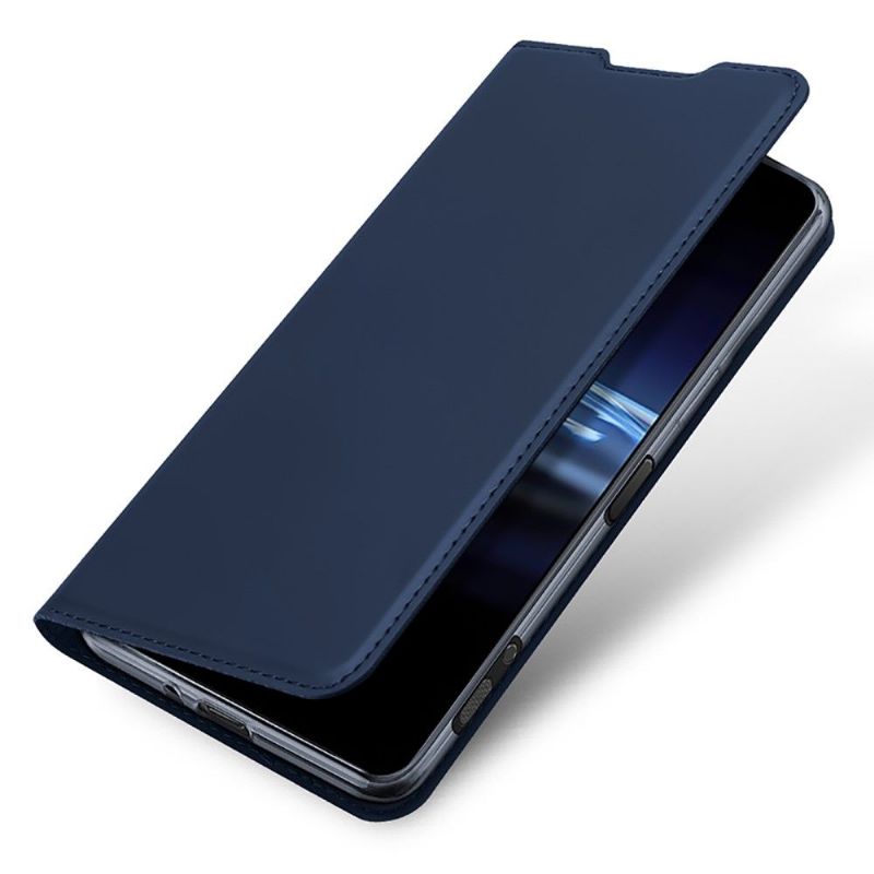 Kožené Pouzdro Folio Na Sony Xperia Pro-I Obchodní Saténový Efekt