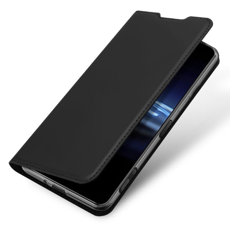 Kožené Pouzdro Folio Na Sony Xperia Pro-I Obchodní Saténový Efekt