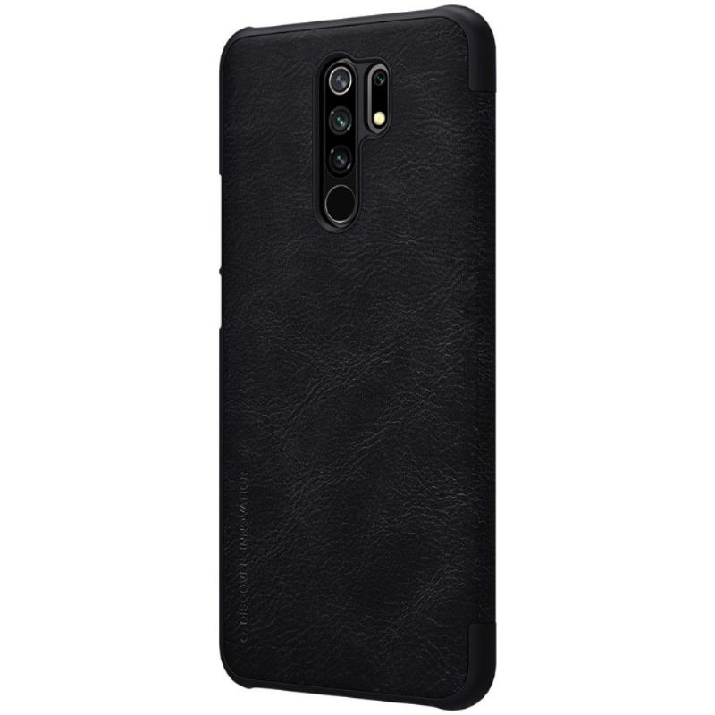 Flipové Pouzdro Na Xiaomi Redmi 9 Kožený Efekt Řady Qin