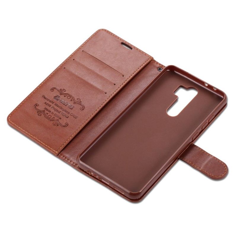 Flipové Pouzdro Na Xiaomi Redmi 9 Retro Kožený Efekt Azns