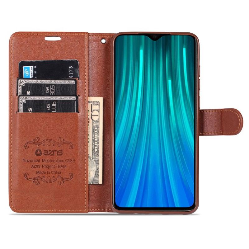 Flipové Pouzdro Na Xiaomi Redmi 9 Retro Kožený Efekt Azns