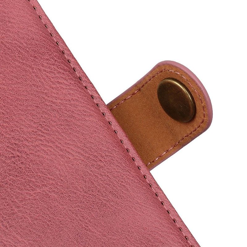 Kožené Pouzdro Na Xiaomi Redmi 9 Kožený Držák Karet Khazneh - Růžový