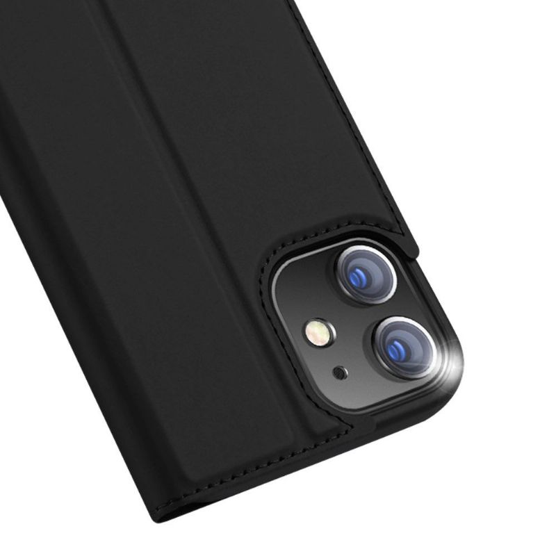 Flipové Pouzdro Na iPhone 12 Mini Obchodní Saténový Efekt