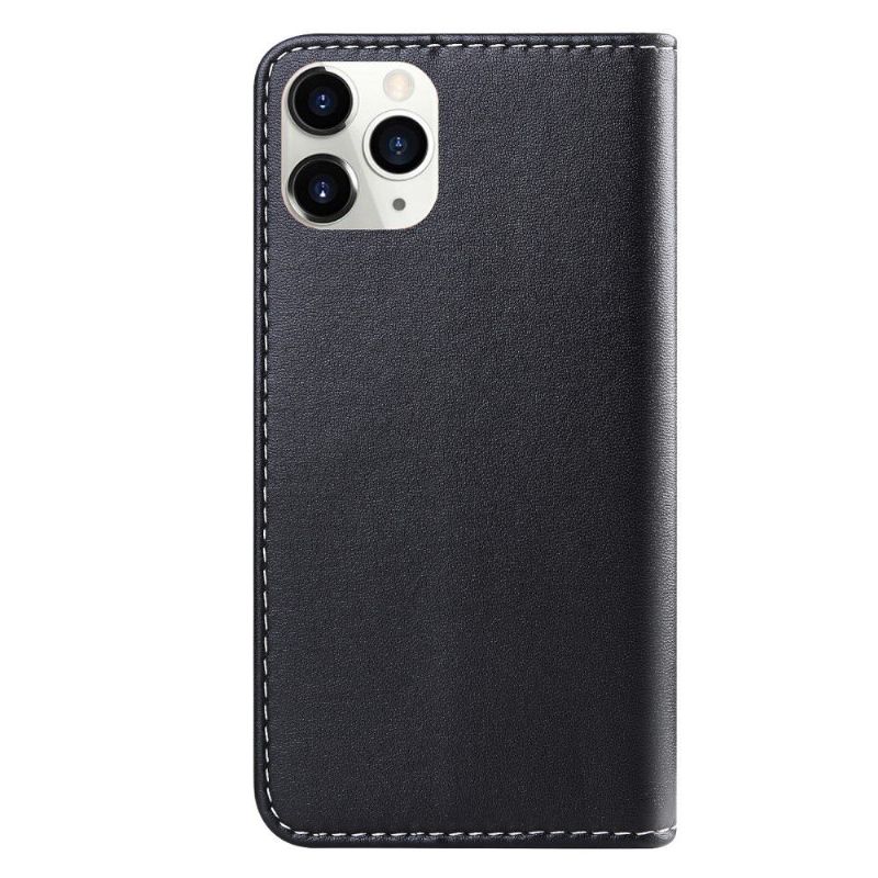 Flipové Pouzdro Na iPhone 12 Mini Trojbarevné Švy - Černá