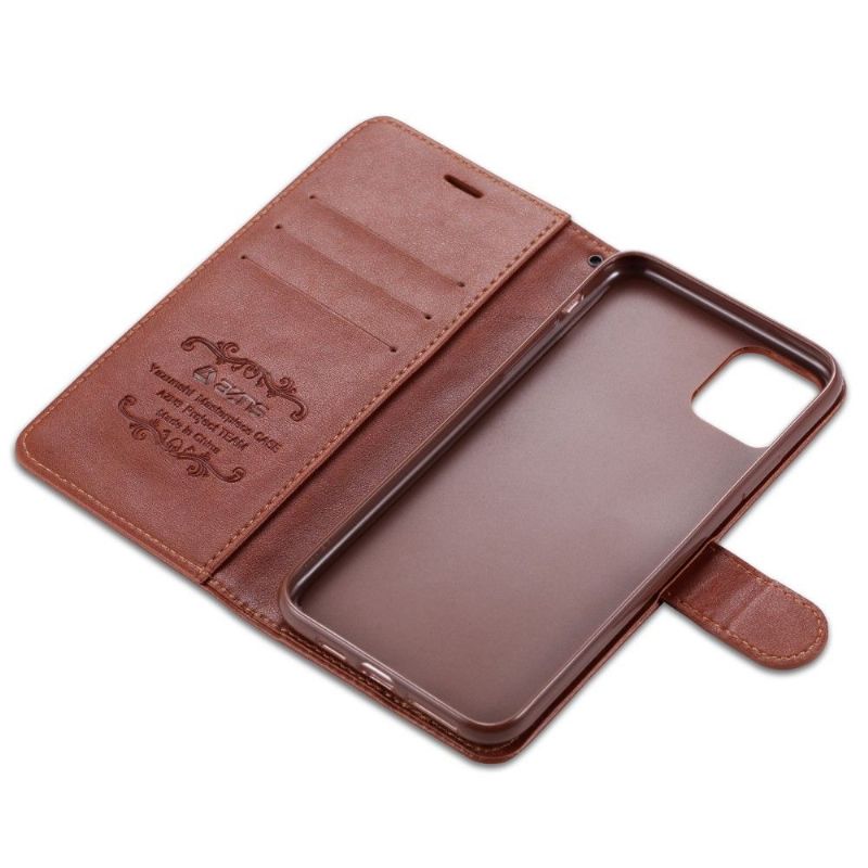 Kožené Pouzdro Folio Na iPhone 12 Mini Držák Karet Z Umělé Kůže Azns