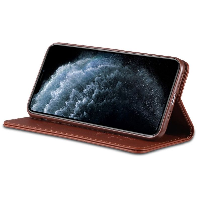 Kožené Pouzdro Folio Na iPhone 12 Mini Držák Karet Z Umělé Kůže Azns