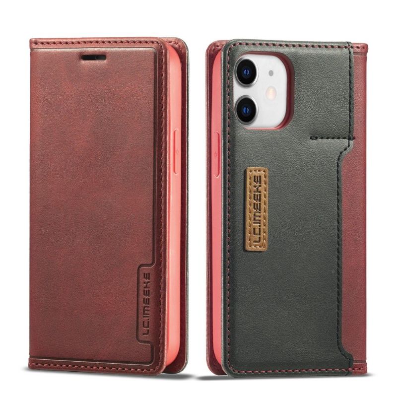Kožené Pouzdro Folio Na iPhone 12 Mini Držitel Clementian Karty