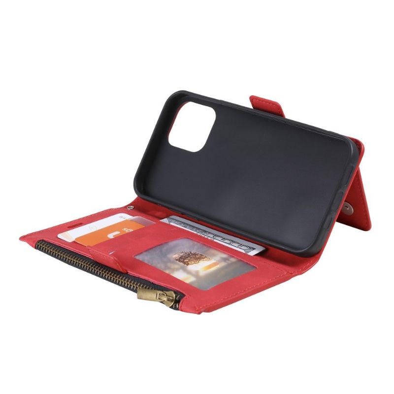Kožené Pouzdro Na iPhone 12 Mini Peněženkové Pouzdro Booth Funkce