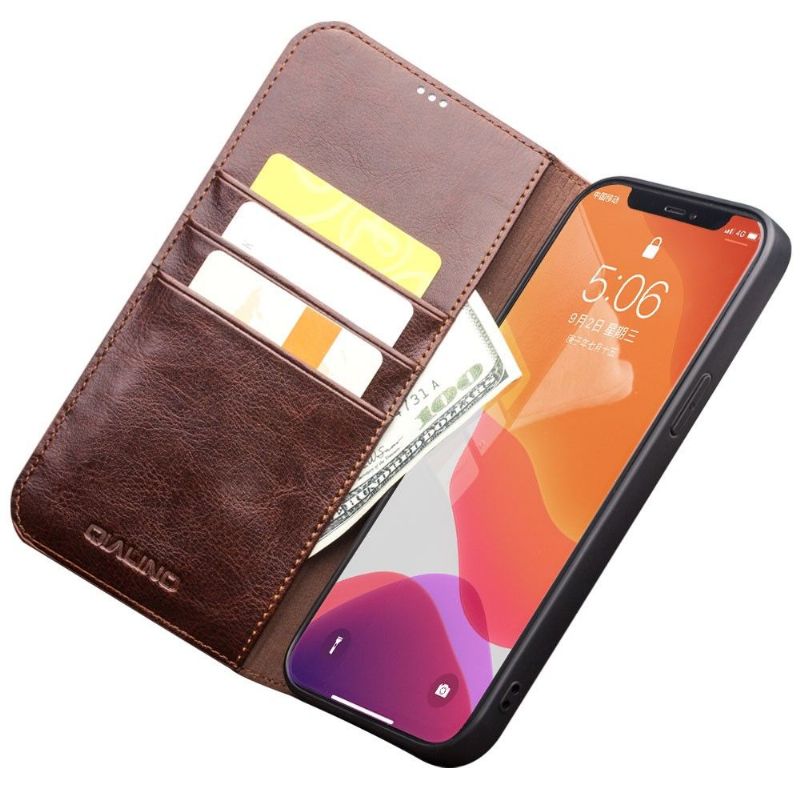 Kožené Pouzdro Na iPhone 12 Mini Pravá Kůže