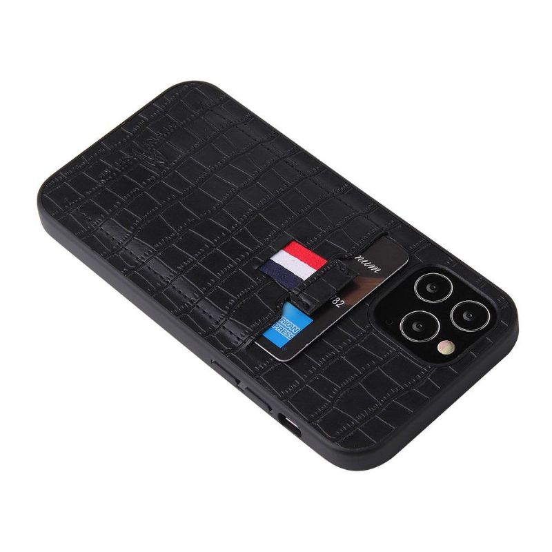 Kryt Na iPhone 12 Mini Držák Karty Croc Look