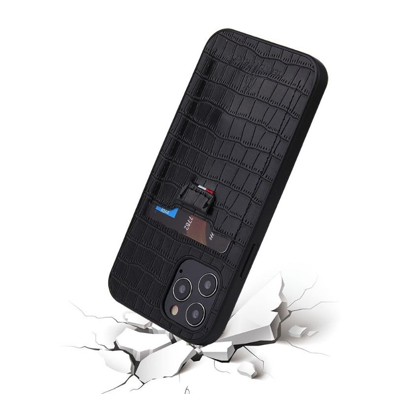 Kryt Na iPhone 12 Mini Držák Karty Croc Look