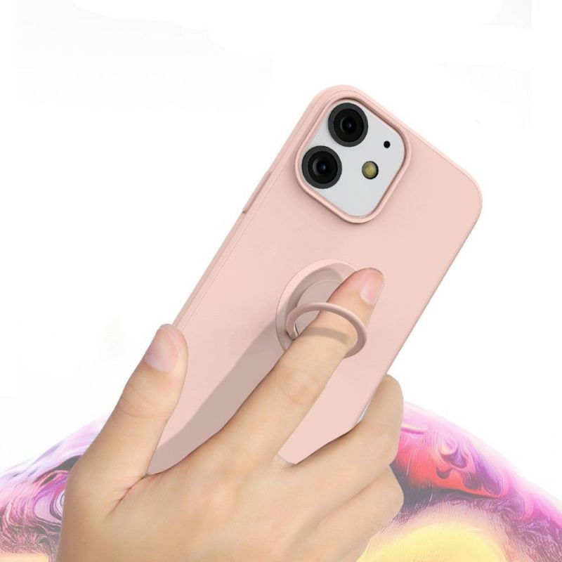Kryt Na iPhone 12 Mini Tekutý Silikonový Kroužek