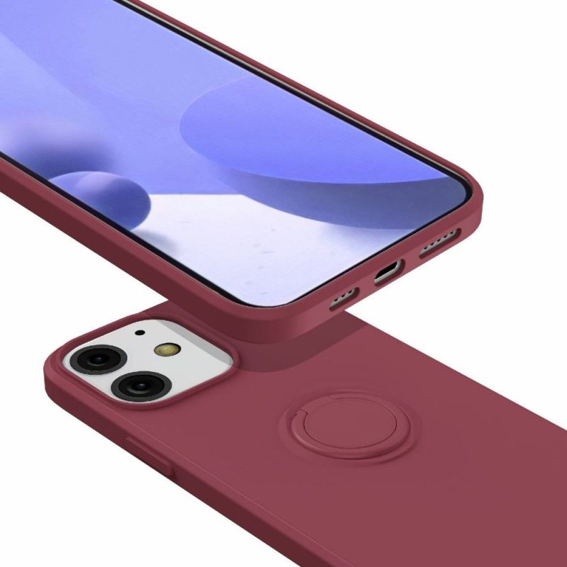 Kryt Na iPhone 12 Mini Tekutý Silikonový Kroužek
