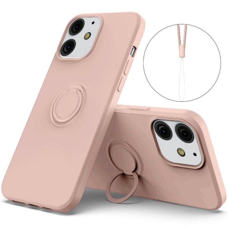 Kryt Na iPhone 12 Mini Tekutý Silikonový Kroužek
