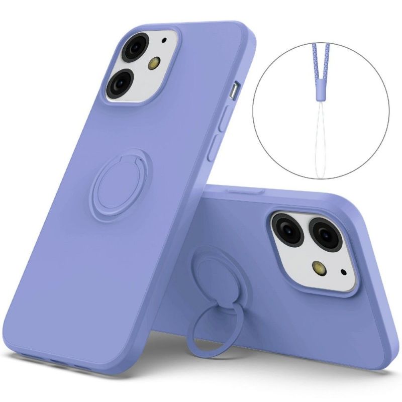Kryt Na iPhone 12 Mini Tekutý Silikonový Kroužek