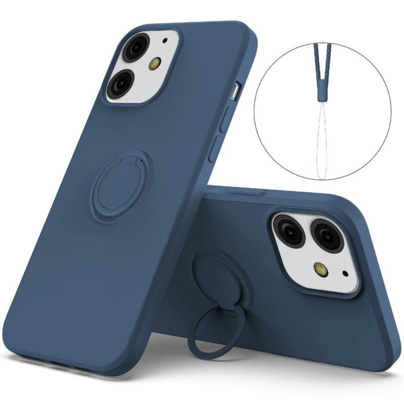 Kryt Na iPhone 12 Mini Tekutý Silikonový Kroužek