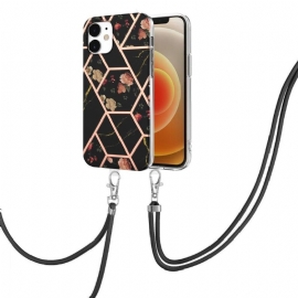 Kryty Na Mobil Na iPhone 12 Mini Na Lana Mramor A Květiny