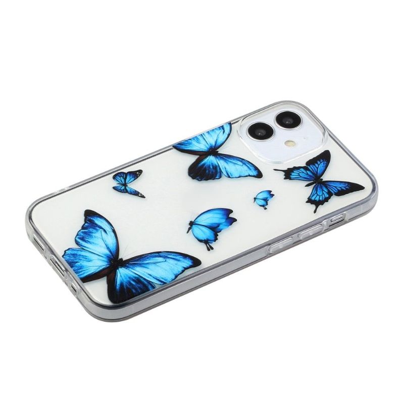 Kryty Na Mobil Na iPhone 12 Mini Modrí Motýli