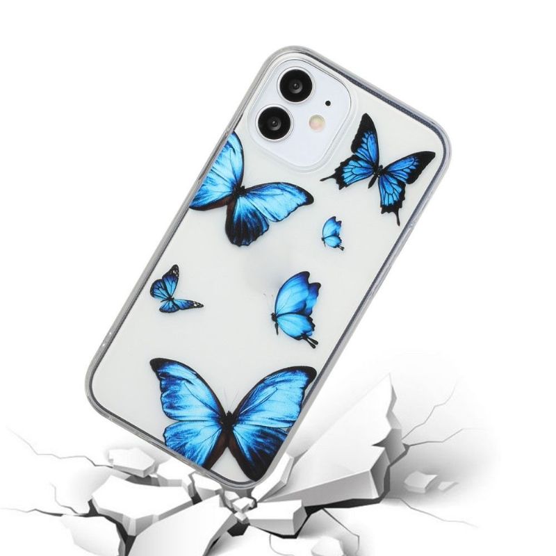 Kryty Na Mobil Na iPhone 12 Mini Modrí Motýli