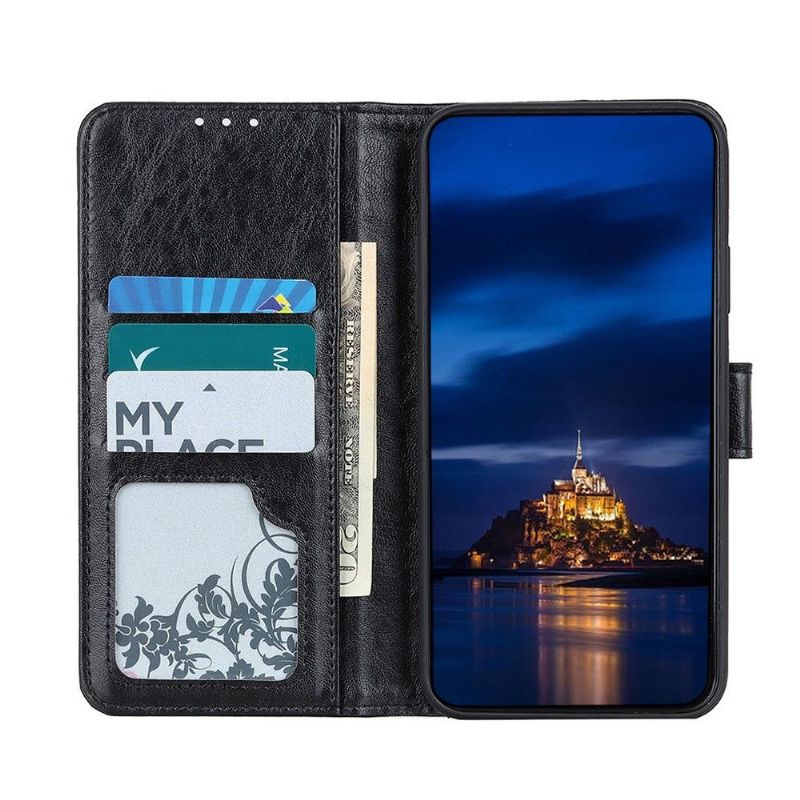 Flipové Pouzdro Na Xiaomi Mi 11 Ultra Kožený Efekt Na Zadní Straně