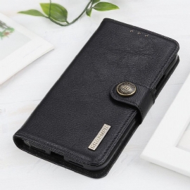 Flipové Pouzdro Na Xiaomi Redmi Note 10 4G / Note 10S Držák Karet S Koženými Efekty Khazneh