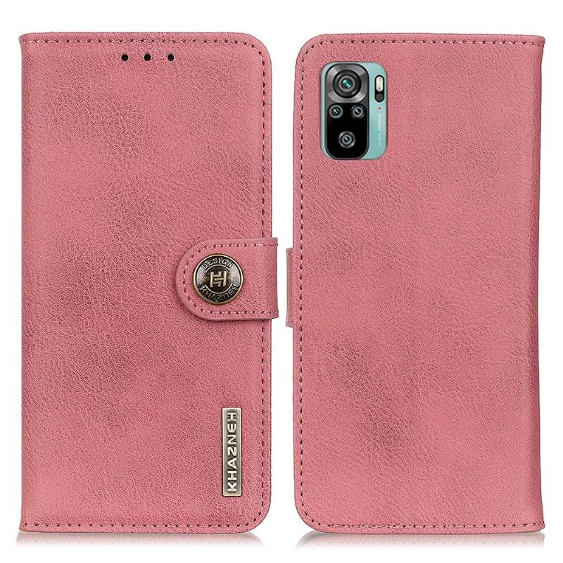 Flipové Pouzdro Na Xiaomi Redmi Note 10 4G / Note 10S Držák Karet S Koženými Efekty Khazneh