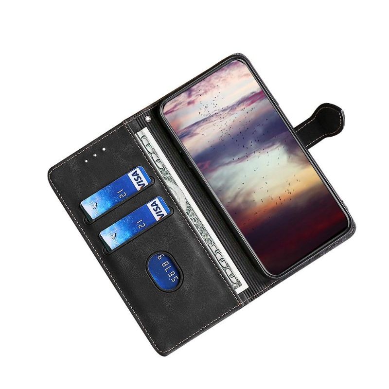 Flipové Pouzdro Na Xiaomi Redmi Note 10 4G / Note 10S Dvoubarevné Švy