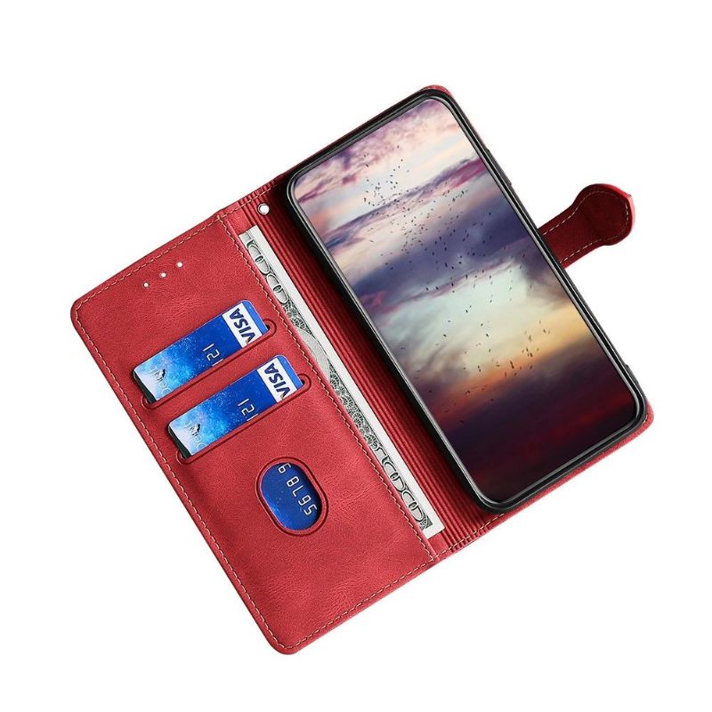 Flipové Pouzdro Na Xiaomi Redmi Note 10 4G / Note 10S Dvoubarevné Švy