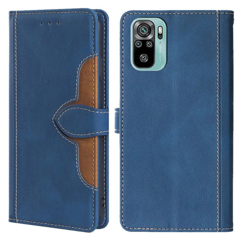 Flipové Pouzdro Na Xiaomi Redmi Note 10 4G / Note 10S Dvoubarevné Švy
