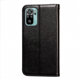 Flipové Pouzdro Na Xiaomi Redmi Note 10 4G / Note 10S Kožený Efekt Rebeky