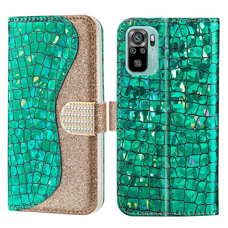 Flipové Pouzdro Na Xiaomi Redmi Note 10 4G / Note 10S Luxusní Flitry Croco