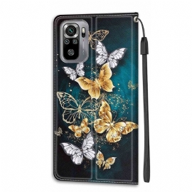 Flipové Pouzdro Na Xiaomi Redmi Note 10 4G / Note 10S Motýli
