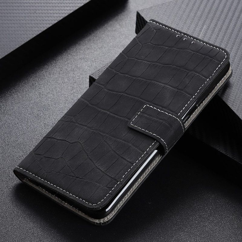 Flipové Pouzdro Na Xiaomi Redmi Note 10 4G / Note 10S Vzhled Imitace Kůže Croc
