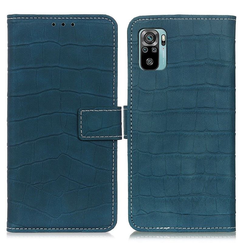 Flipové Pouzdro Na Xiaomi Redmi Note 10 4G / Note 10S Vzhled Imitace Kůže Croc