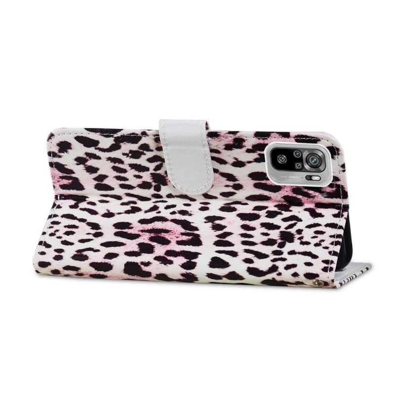 Kožené Pouzdro Na Xiaomi Redmi Note 10 4G / Note 10S Leopardí Vzor
