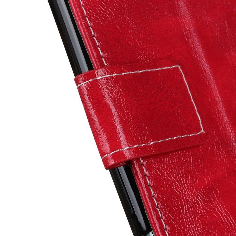 Kožené Pouzdro Na Xiaomi Redmi Note 10 4G / Note 10S Prošívání S Luxusním Koženým Efektem