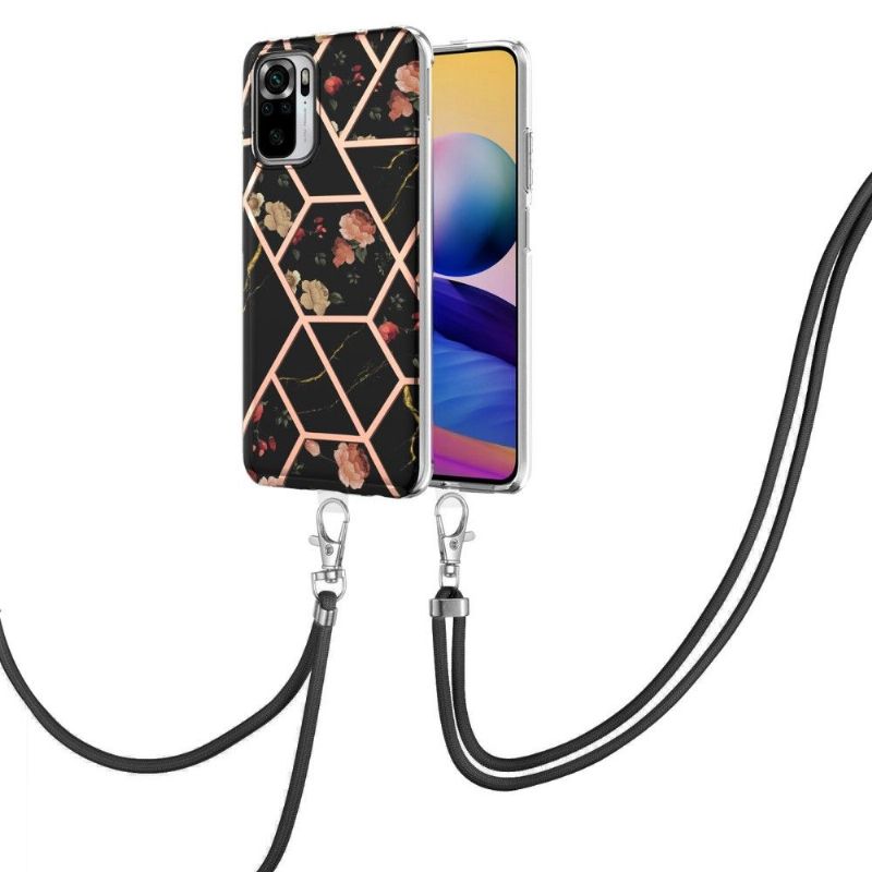 Kryt Na Xiaomi Redmi Note 10 4G / Note 10S Na Lana Mramor A Květiny
