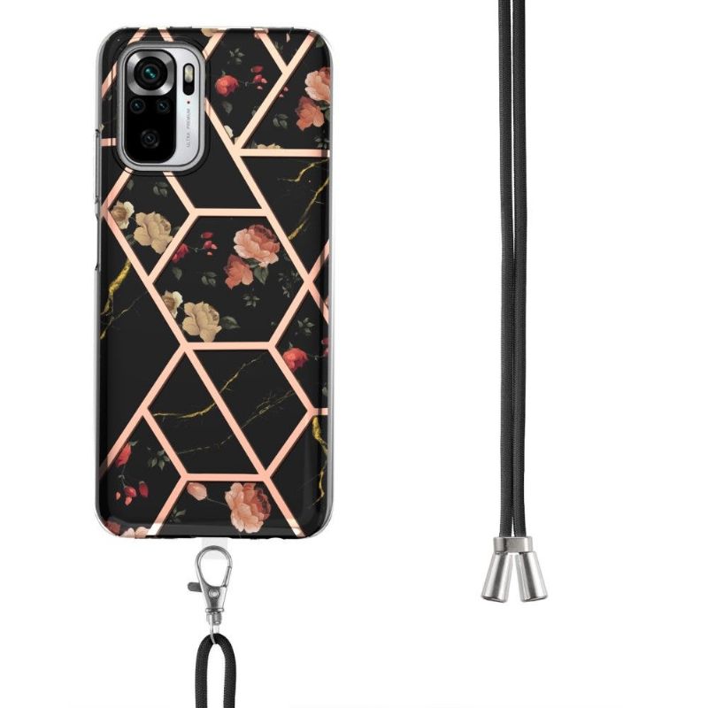 Kryt Na Xiaomi Redmi Note 10 4G / Note 10S Na Lana Mramor A Květiny
