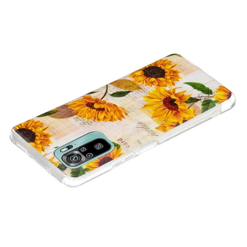 Kryt Na Xiaomi Redmi Note 10 4G / Note 10S Vintage Slunečnicová Zářivka
