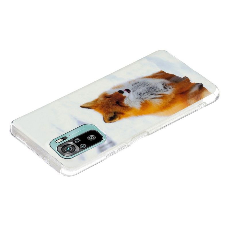 Kryty Na Mobil Na Xiaomi Redmi Note 10 4G / Note 10S Fluorescenční Červená Liška