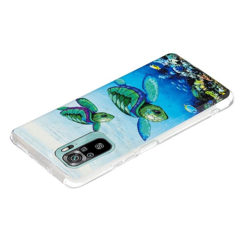 Kryty Na Mobil Na Xiaomi Redmi Note 10 4G / Note 10S Fluorescenční Želvy
