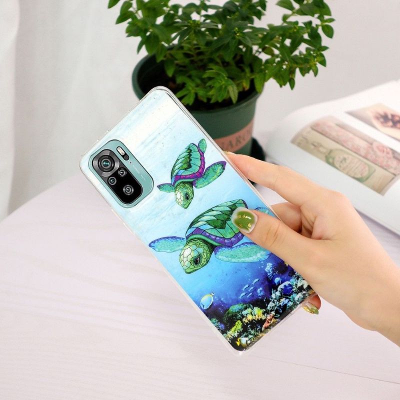 Kryty Na Mobil Na Xiaomi Redmi Note 10 4G / Note 10S Fluorescenční Želvy