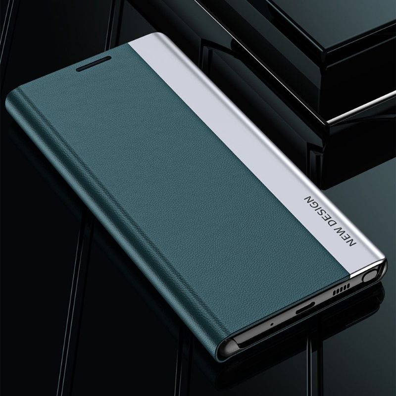 Pouzdra Na Xiaomi Redmi Note 10 4G / Note 10S Obchodní Magnet S Koženým Efektem