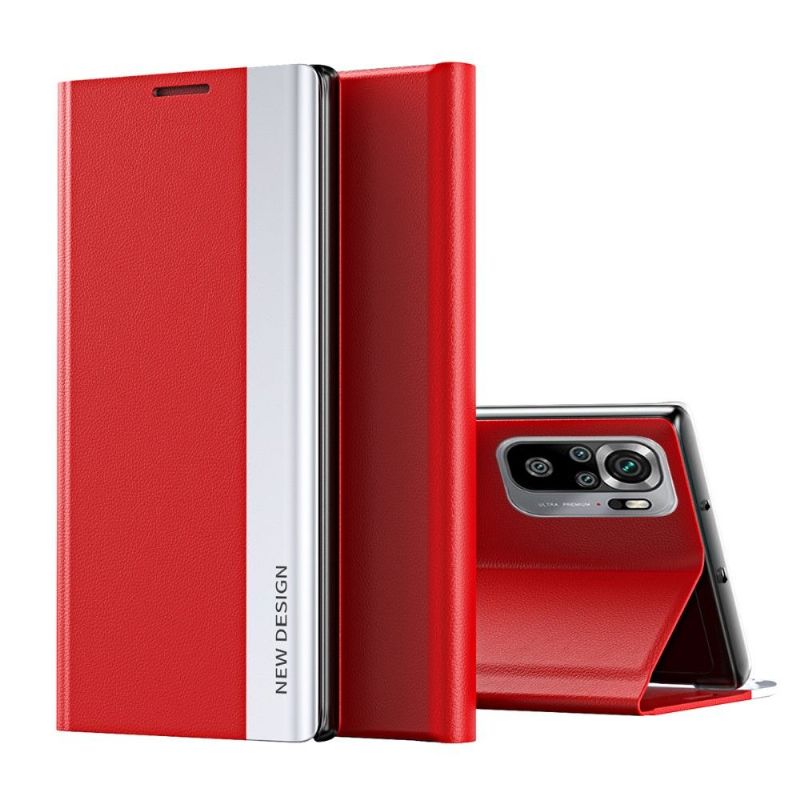 Pouzdra Na Xiaomi Redmi Note 10 4G / Note 10S Obchodní Magnet S Koženým Efektem