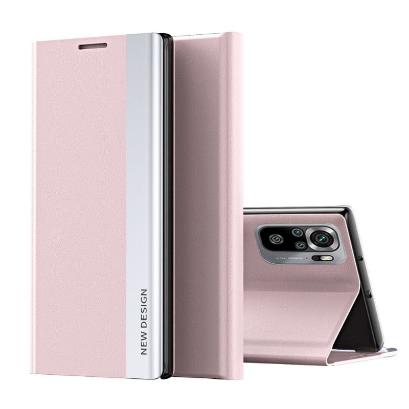 Pouzdra Na Xiaomi Redmi Note 10 4G / Note 10S Obchodní Magnet S Koženým Efektem