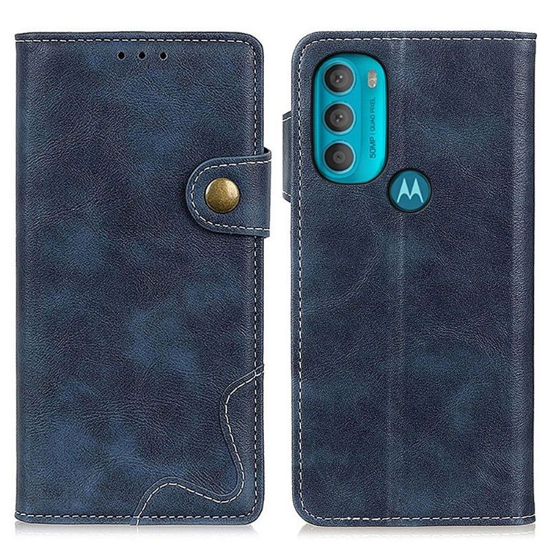Flipové Pouzdro Na Motorola Moto G71 5G Odkryté Švy Ve Tvaru S