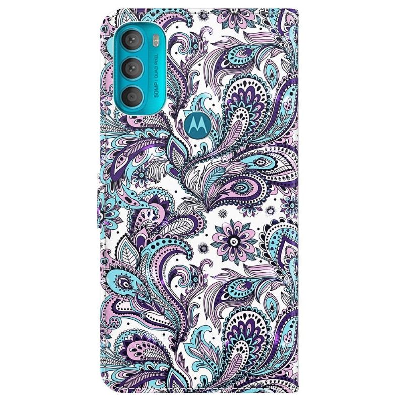 Flipové Pouzdro Na Motorola Moto G71 5G Paisley Flower