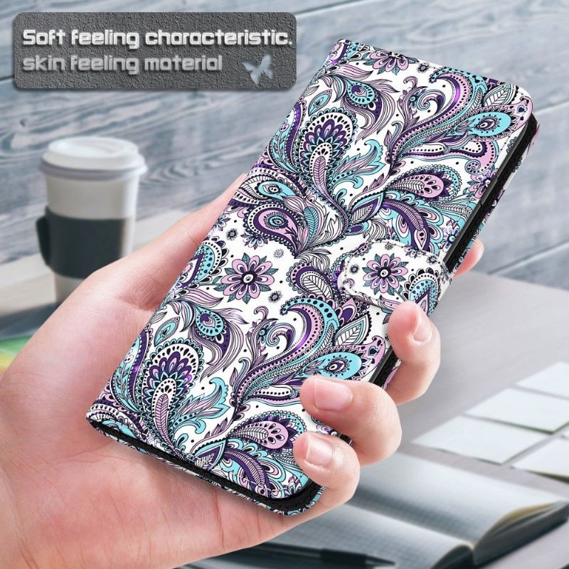 Flipové Pouzdro Na Motorola Moto G71 5G Paisley Flower