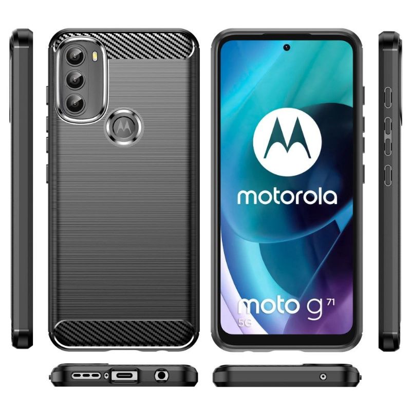 Kryt Na Motorola Moto G71 5G Silikonový Kartáčovaný Efekt